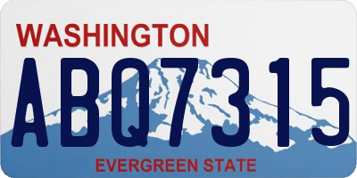 WA license plate ABQ7315