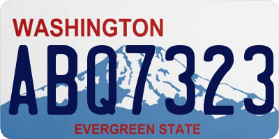 WA license plate ABQ7323