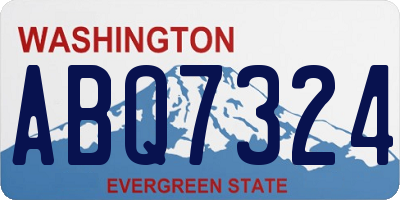 WA license plate ABQ7324