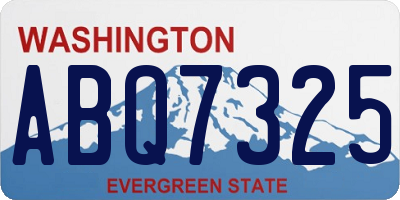 WA license plate ABQ7325