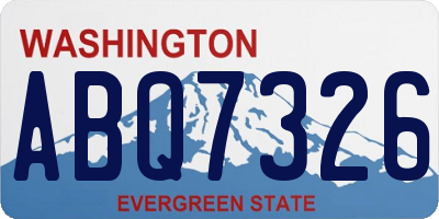 WA license plate ABQ7326