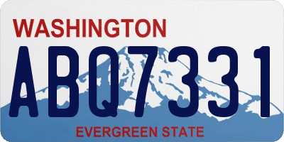 WA license plate ABQ7331