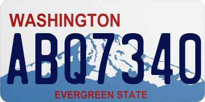 WA license plate ABQ7340