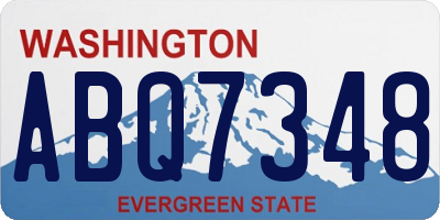 WA license plate ABQ7348
