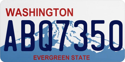 WA license plate ABQ7350