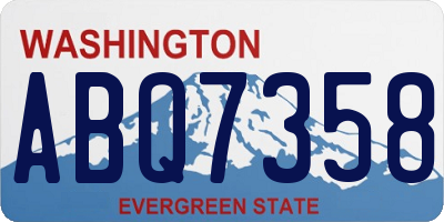 WA license plate ABQ7358