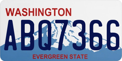 WA license plate ABQ7366