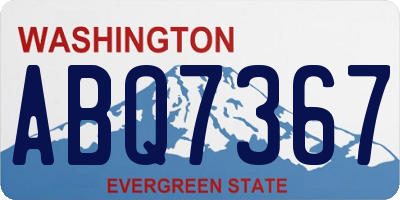 WA license plate ABQ7367