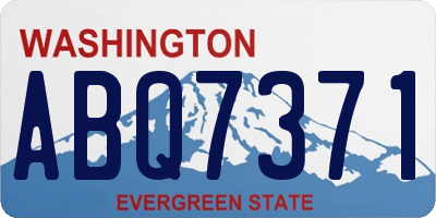 WA license plate ABQ7371