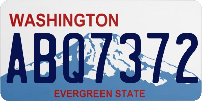 WA license plate ABQ7372