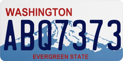 WA license plate ABQ7373