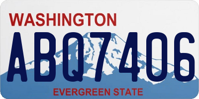 WA license plate ABQ7406
