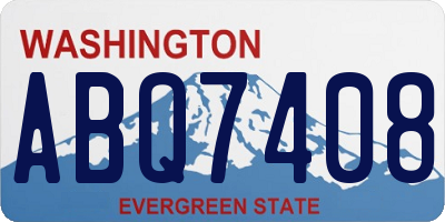 WA license plate ABQ7408