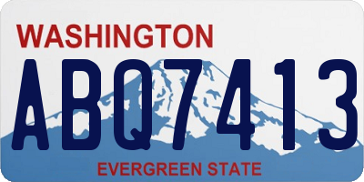 WA license plate ABQ7413