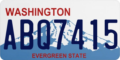 WA license plate ABQ7415