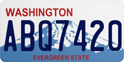 WA license plate ABQ7420