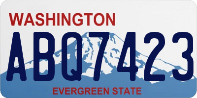 WA license plate ABQ7423