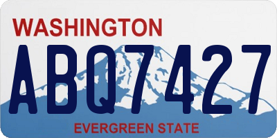 WA license plate ABQ7427