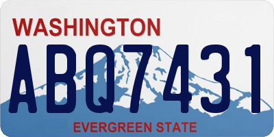 WA license plate ABQ7431
