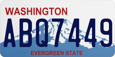 WA license plate ABQ7449