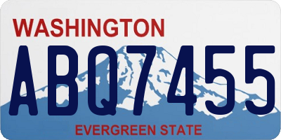 WA license plate ABQ7455