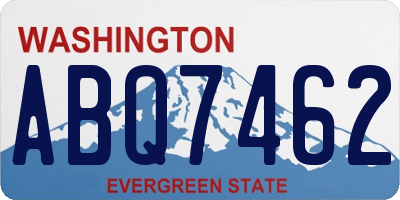 WA license plate ABQ7462