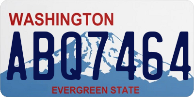 WA license plate ABQ7464