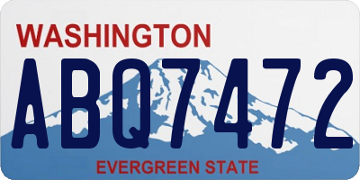 WA license plate ABQ7472