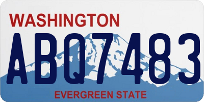 WA license plate ABQ7483