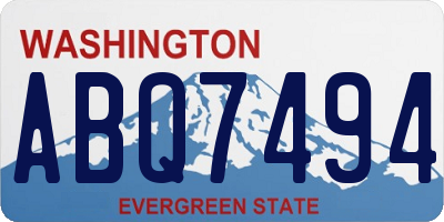 WA license plate ABQ7494