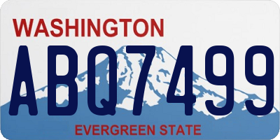 WA license plate ABQ7499