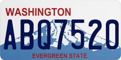 WA license plate ABQ7520