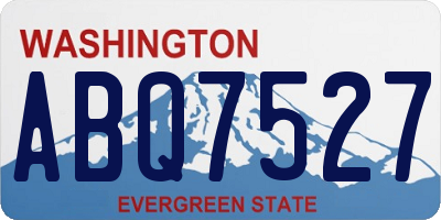WA license plate ABQ7527