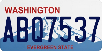 WA license plate ABQ7537