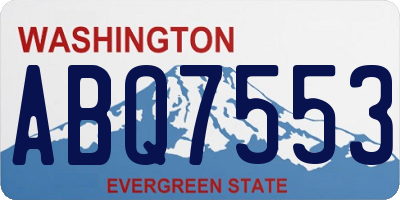 WA license plate ABQ7553