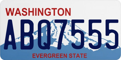 WA license plate ABQ7555