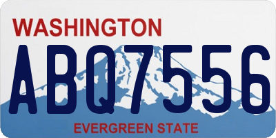 WA license plate ABQ7556