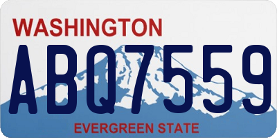 WA license plate ABQ7559