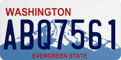 WA license plate ABQ7561