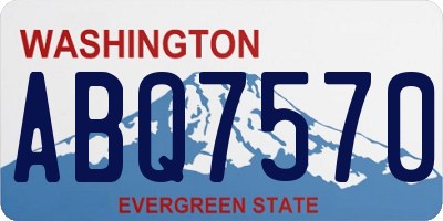 WA license plate ABQ7570