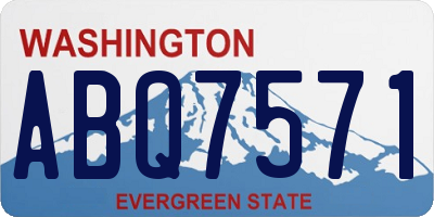WA license plate ABQ7571