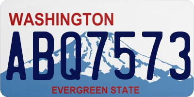 WA license plate ABQ7573