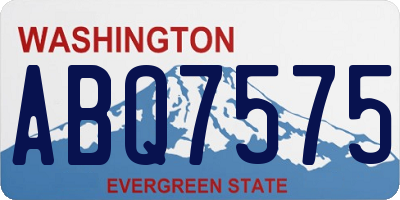 WA license plate ABQ7575