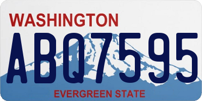 WA license plate ABQ7595