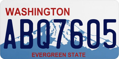 WA license plate ABQ7605
