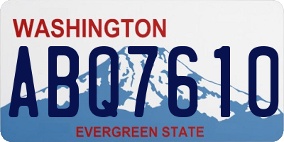 WA license plate ABQ7610