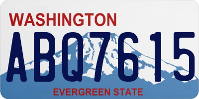 WA license plate ABQ7615