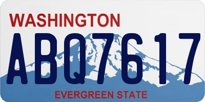 WA license plate ABQ7617