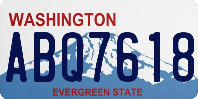 WA license plate ABQ7618