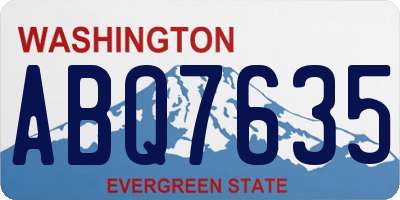 WA license plate ABQ7635